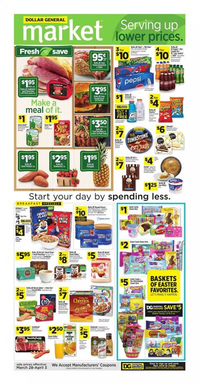 Dollar General (IN, OH) Weekly Ad Flyer March 28 to April 3
