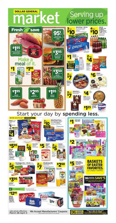 Dollar General (MS) Weekly Ad Flyer March 28 to April 3