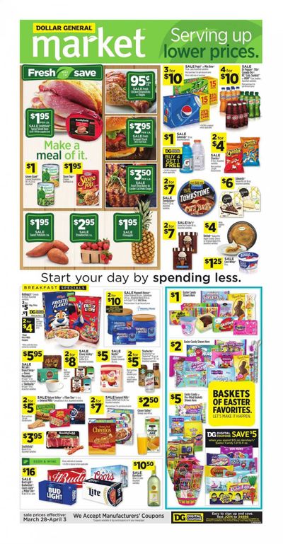 Dollar General (LA) Weekly Ad Flyer March 28 to April 3
