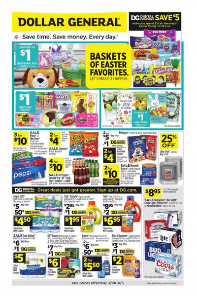 Dollar General (AL) Weekly Ad Flyer March 28 to April 3