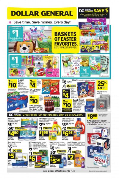 Dollar General (AL) Weekly Ad Flyer March 28 to April 3