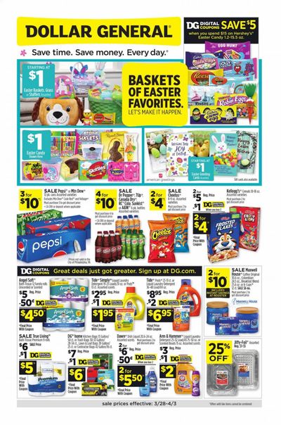 Dollar General (AZ, CO, NM, OR, UT) Weekly Ad Flyer March 28 to April 3