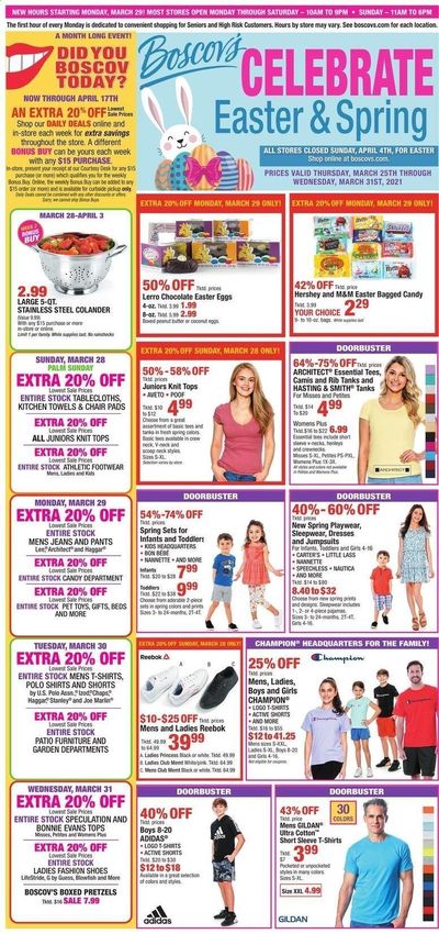 Boscov's Weekly Ad Flyer March 28 to March 31