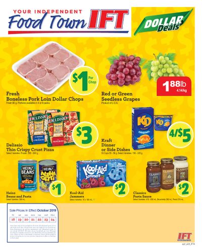 IFT Independent Food Town Flyer October 18 to 24