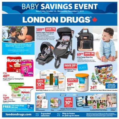 London Drugs Baby Savings Event Flyer October 18 to November 6
