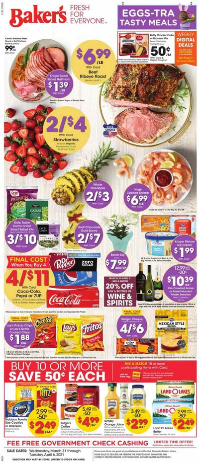 Baker's Weekly Ad Flyer March 31 to April 6
