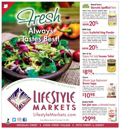 Lifestyle Markets Flyer March 31 to April 18