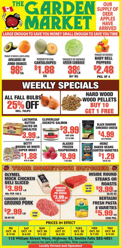 The Garden Market Flyer October 18 to 24