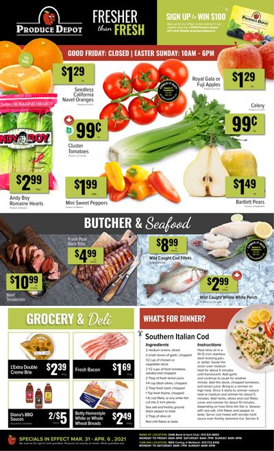 Produce Depot Flyer March 31 to April 6