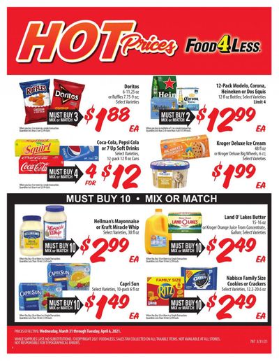 Food 4 Less (IN) Weekly Ad Flyer March 31 to April 6