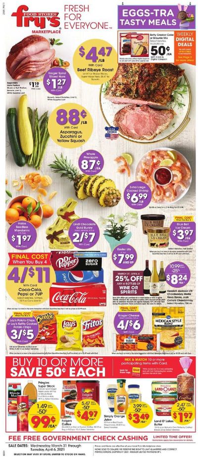 Fry’s (AZ) Weekly Ad Flyer March 31 to April 6