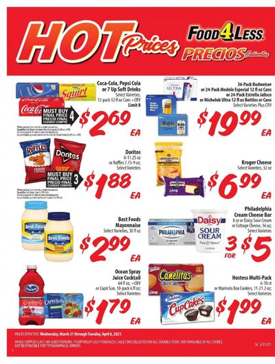 Food 4 Less (CA) Weekly Ad Flyer March 31 to April 6