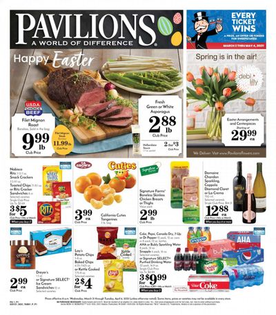 Pavilions (CA) Weekly Ad Flyer March 31 to April 6