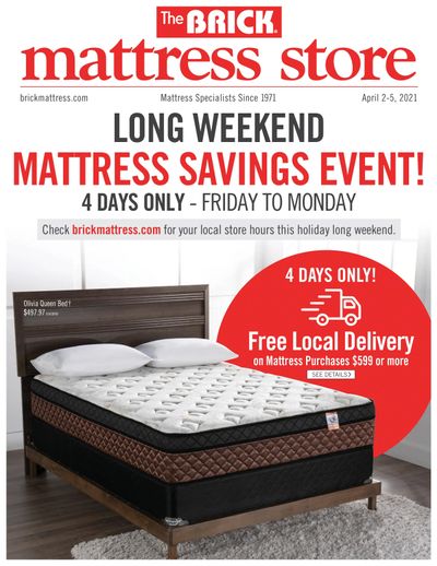 The Brick Mattress Store Flyer March 30 to April 12