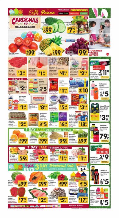 Cardenas (CA, NV) Weekly Ad Flyer March 31 to April 6