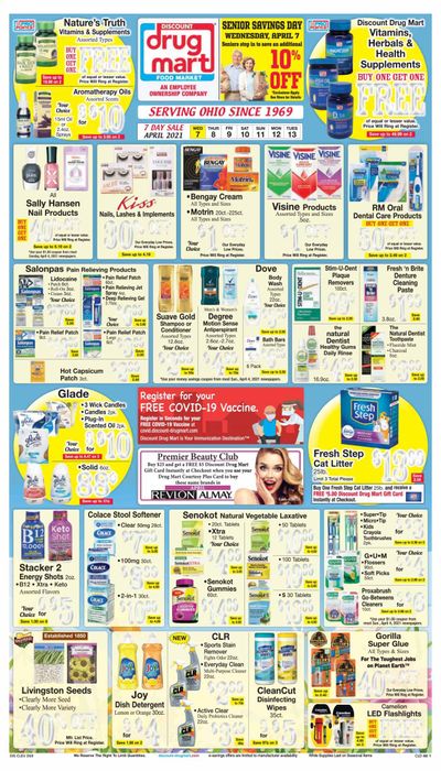 Discount Drug Mart (OH) Weekly Ad Flyer April 7 to April 13