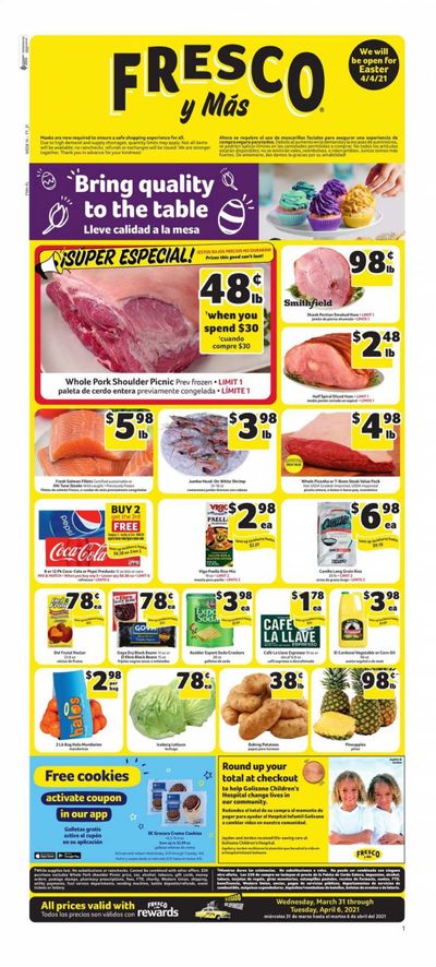 Fresco y Más Weekly Ad Flyer March 31 to April 6