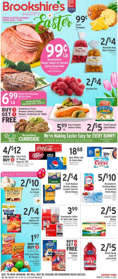 Brookshires Weekly Ad Flyer March 31 to April 6