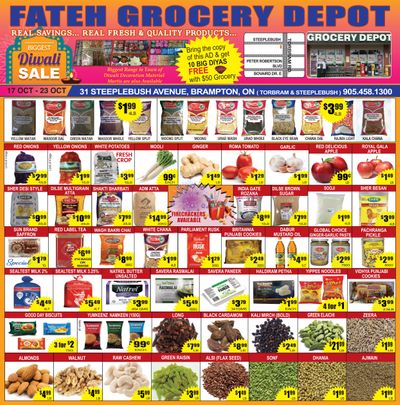 Fateh Grocery Depot Flyer October 17 to 23