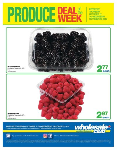 Wholesale Club (Atlantic) Produce Deal of the Week Flyer October 17 to 23