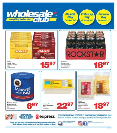 Wholesale Club (ON) Flyer October 17 to November 6