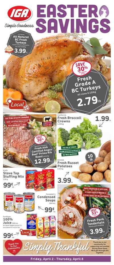 IGA Stores of BC Flyer April 2 to 8