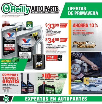O'Reilly Auto Parts Weekly Ad Flyer March 31 to April 27