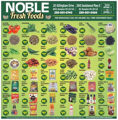 Noble Fresh Foods Flyer April 1 to 7