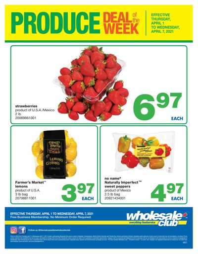 Wholesale Club (West) Produce Deal of the Week Flyer April 1 to 7
