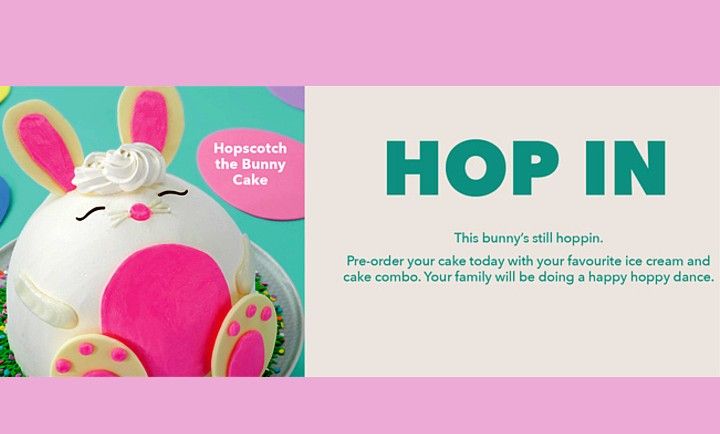 Hopscotch the Bunny Cake at Baskin Robbins Hopscotch the Bunny Cake at Baskin Robbins