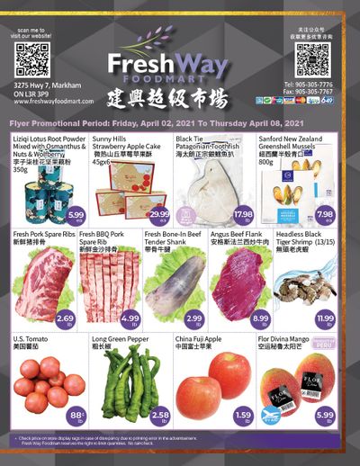 FreshWay Foodmart Flyer April 2 to 8
