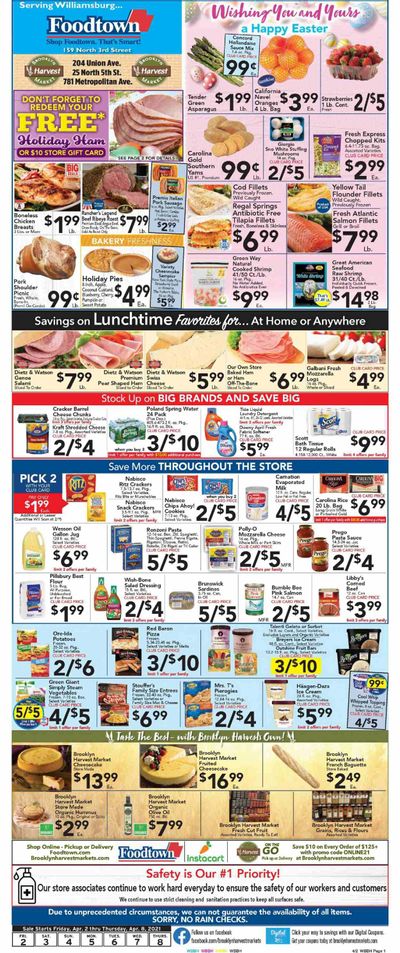 Foodtown (NJ, NY, PA) Weekly Ad Flyer April 2 to April 8