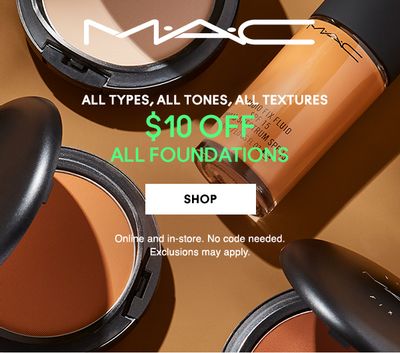 Running low? Here’s $10 off all foundations!
