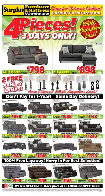 Surplus Furniture & Mattress Warehouse (Sudbury) Flyer April 5 to 11