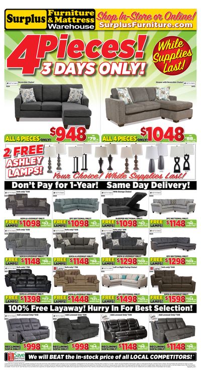 Surplus Furniture & Mattress Warehouse (Saskatoon) Flyer April 5 to 11