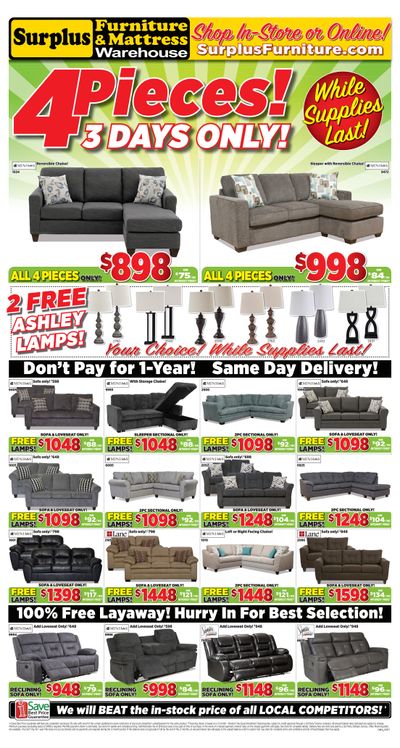Surplus Furniture & Mattress Warehouse (Calgary) Flyer April 5 to 11