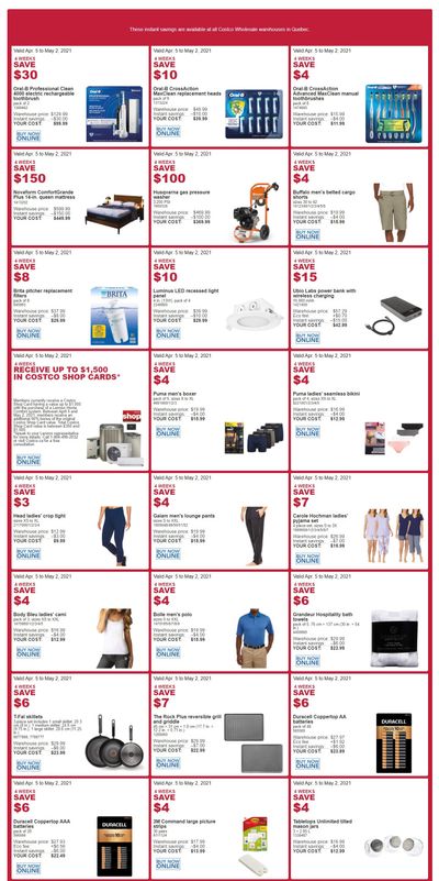 Costco (QC) Weekly Savings April 5 to May 2