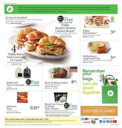 Publix (AL, FL, GA, NC, SC, TN) Weekly Ad Flyer April 5 to April 7