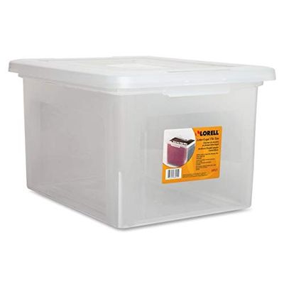 Lorell Letter/Legal Plastic File Box -Stackable -10.8-Inch Heightx14.2-Inch Width x 18-Inch Depth External Dimensions -Plastic -Clear -File $20.99 (Reg $21.99)