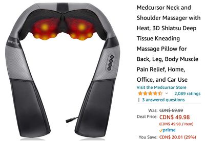 Amazon Canada Deals: Save 29% off Neck and Shoulder Massager + 25% on Food Saver Vacuum Sealer Machine + More Offers