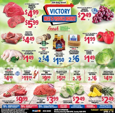 Victory Meat Market Flyer April 6 to 10