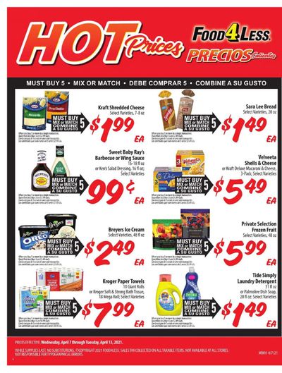 Food 4 Less (IL) Weekly Ad Flyer April 7 to April 13