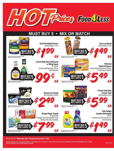 Food 4 Less (IN) Weekly Ad Flyer April 7 to April 13