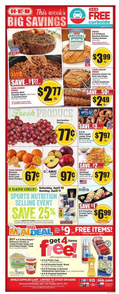 H-E-B (TX) Weekly Ad Flyer April 7 to April 13