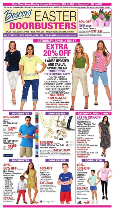 Boscov's Weekly Ad Flyer April 2 to April 7