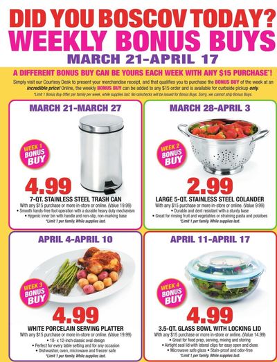 Boscov's Weekly Ad Flyer March 21 to April 17