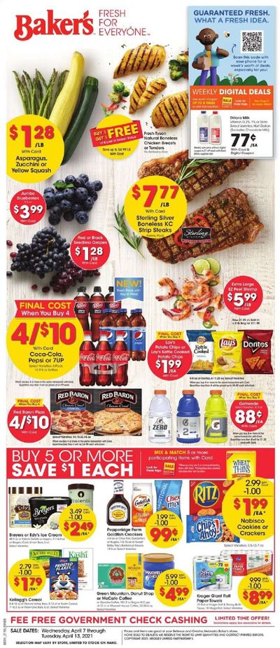 Baker's Weekly Ad Flyer April 7 to April 13