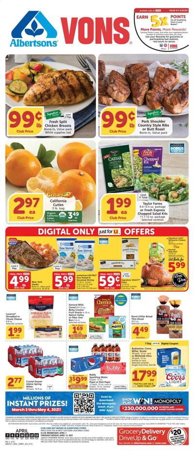 Vons (CA, NV) Weekly Ad Flyer April 7 to April 13