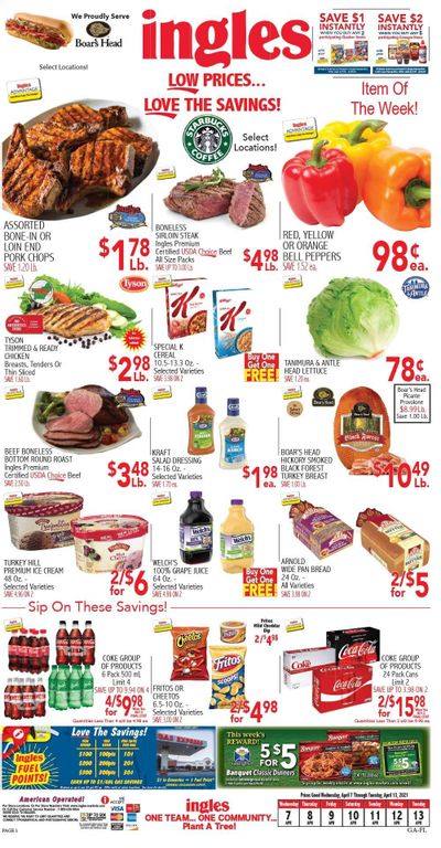 Ingles (AL, GA, NC, SC, TN, VA) Weekly Ad Flyer April 7 to April 13