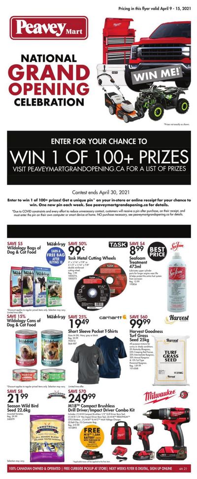 Peavey Mart (ON) Flyer April 9 to 15